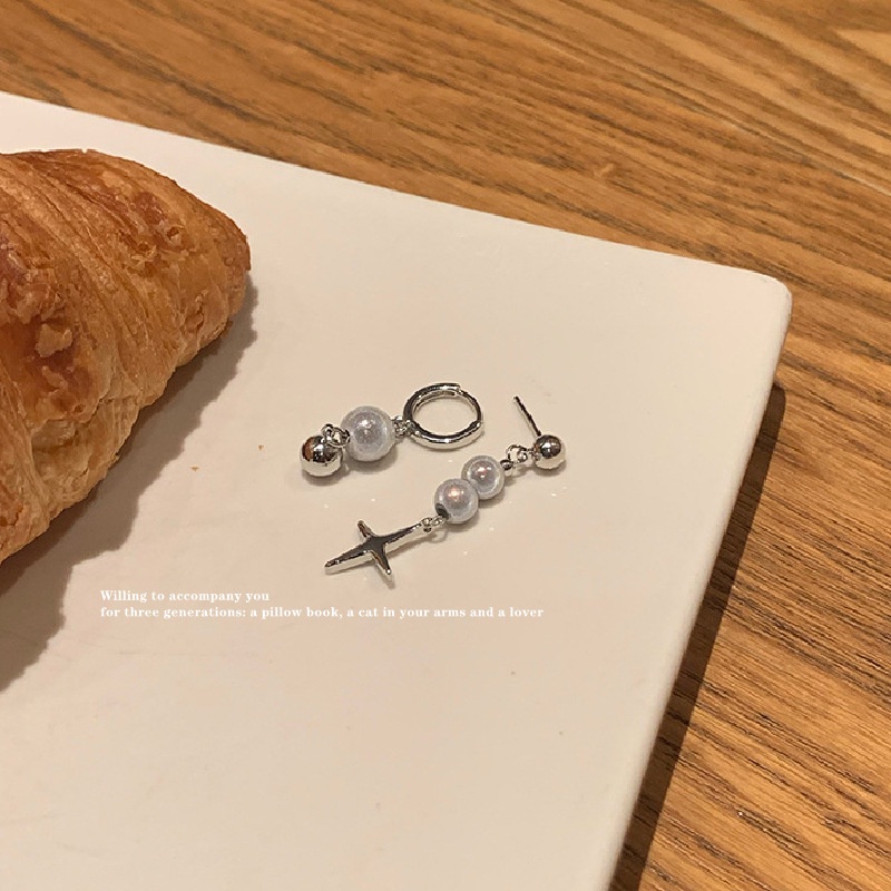 Khuyên Tai Bạc Đính Ngọc Trai Nhân Tạo Thiết Kế Thời Trang Mới