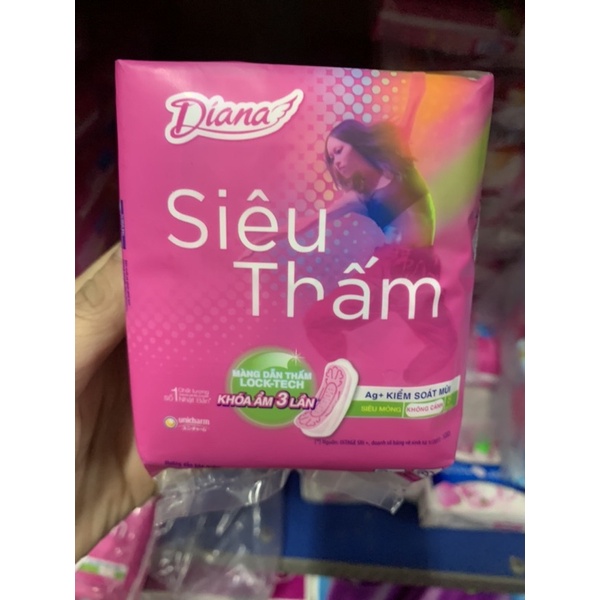 Băng Vệ Sinh Diana Siêu Thấm Không Cánh Gói 8 Miếng