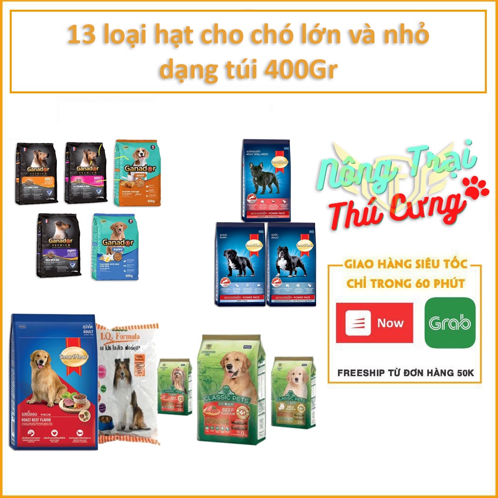 (13 Loại) Hạt thức ăn khô cho chó 400g