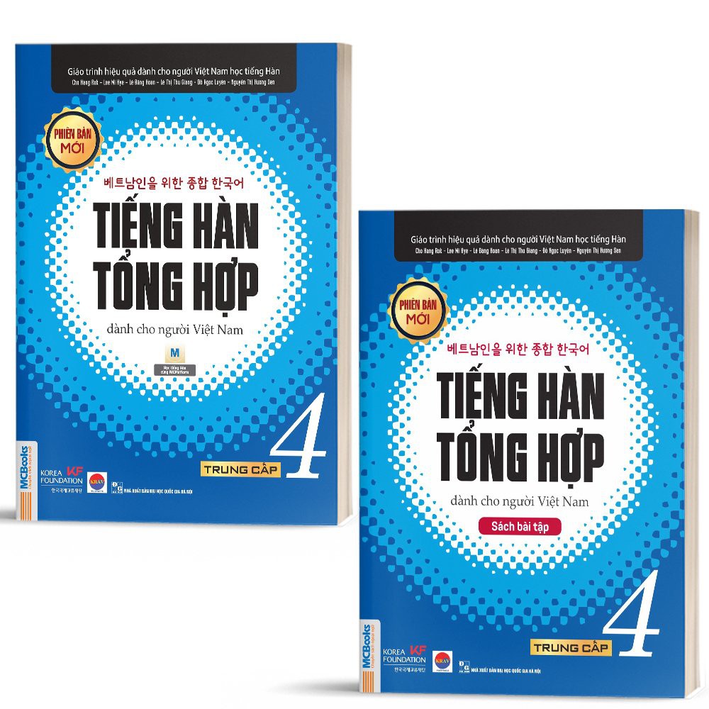 [Mã LIFEMC159 giảm 10% đơn 150k] Sách - Combo Tiếng Hàn Tổng Hợp Dành Cho Người Việt Nam Trung Cấp 4 ( Giáo trình + SBT)