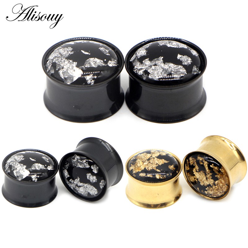 Alisouy Set 2 Khuyên Nong Tai Bằng Thép Thời Trang Cá Tính