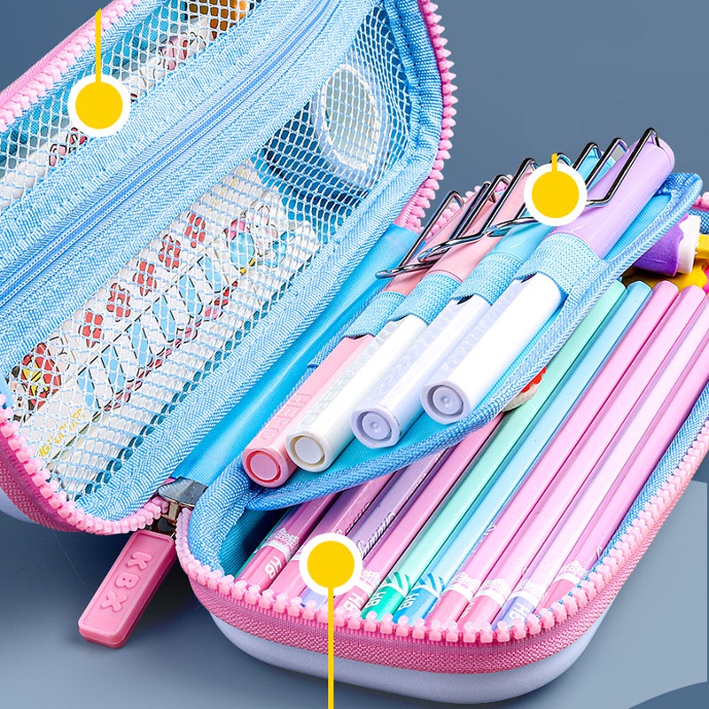 Túi Đựng Bút Hoạt Hình Kawaii Chống Thấm Nước Sức Chứa Lớn Cho Bé Gái