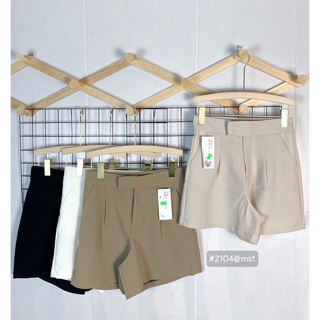 Quần short nữ xinh Q.013, Quần short ống xuông đai cài cạp chun 3 màu thanh lịch - Thời trang nữ Chấm Bi | BigBuy360 - bigbuy360.vn