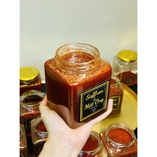 SAFFRON NGÂM MẬT ONG - Hũ 5gram - 500ml mật ong - saffron barahman TÂY Á Loại super negin - nhuỵ hoa nghệ Tây nhập khẩu