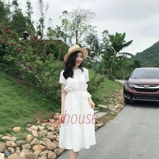 [SALE HẾT HÀNG] ĐẦM 3 TẦNG EO THẮT XINH (Màu đỏ)