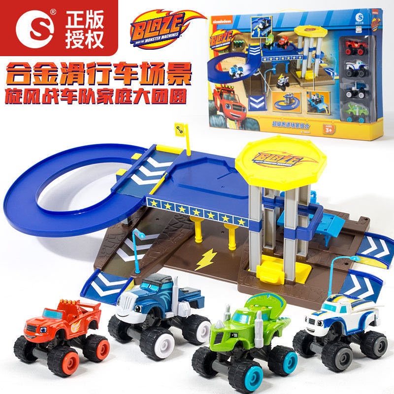 Blaze and the Monster Machines Đồ Chơi Xe Tải Bằng Hợp Kim Blazer Xe Hơi Với Đường Ray Hành Động Cho Trẻ Em Làm Quà Sinh Nhật Kỳ Diệu Nghiền