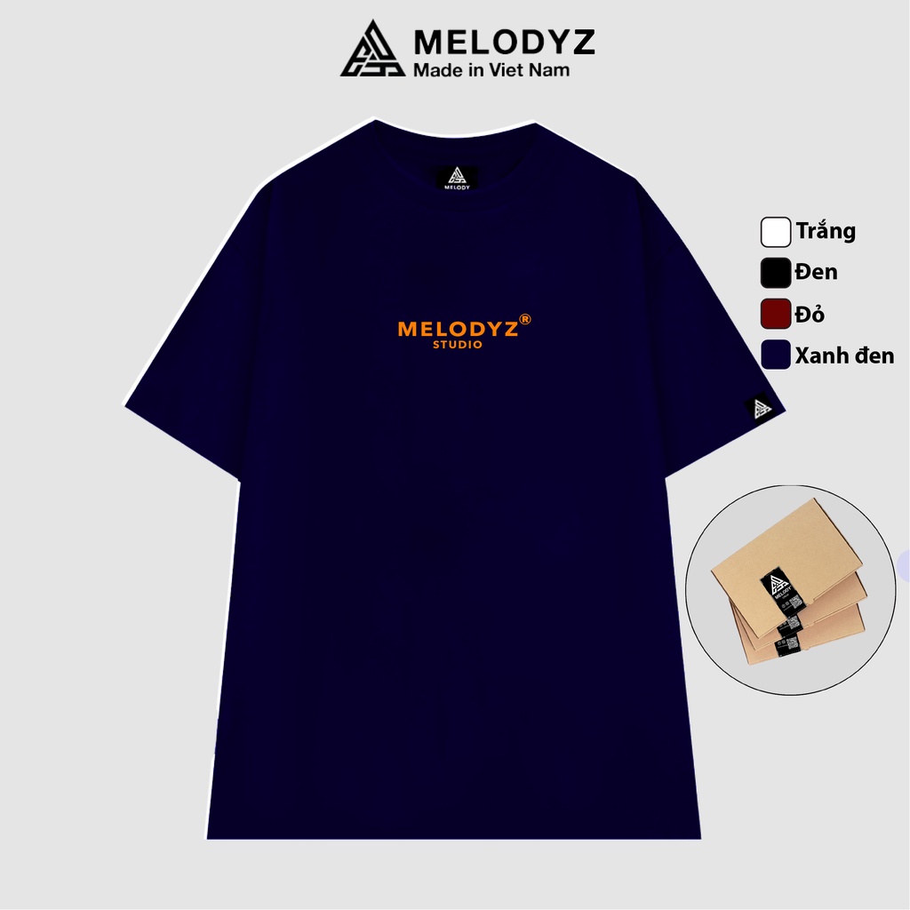 Áo Thun Unisex Logo Local Brand Melodyz, Áo Phông Nam Nữ Tay Lỡ Form Rộng Oversize Cotton 100% Basic Tee