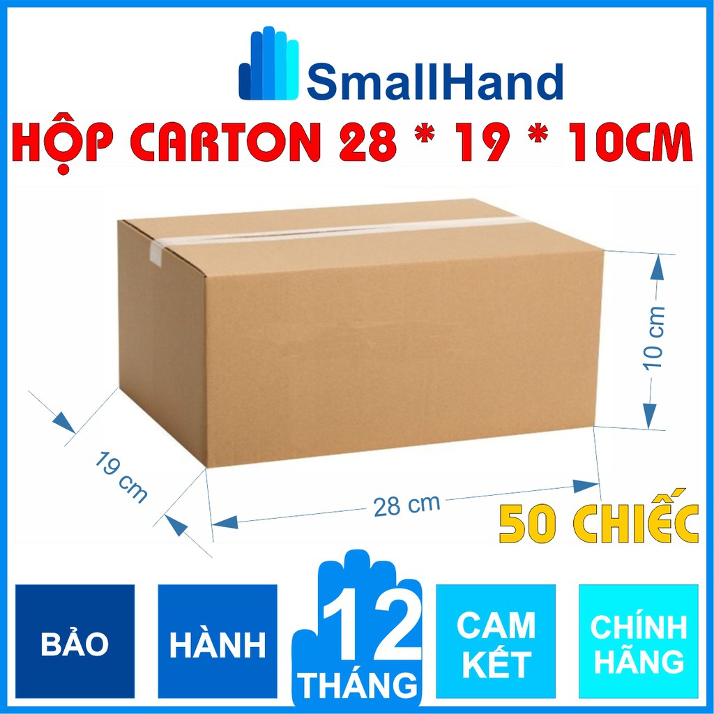 [ 50 chiếc ] Hộp carton KT: 28cm x 19cm x 10cm