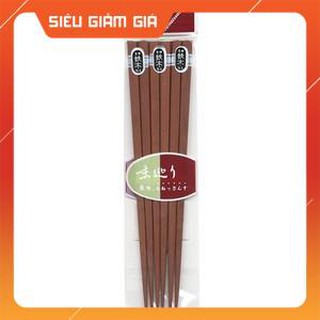 Set 3 đôi đũa gỗ 22,5cm (loại dày)