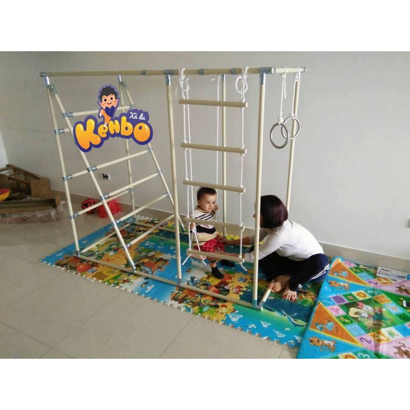 Xà đu đa năng vận động thể chất, trí óc cho trẻ