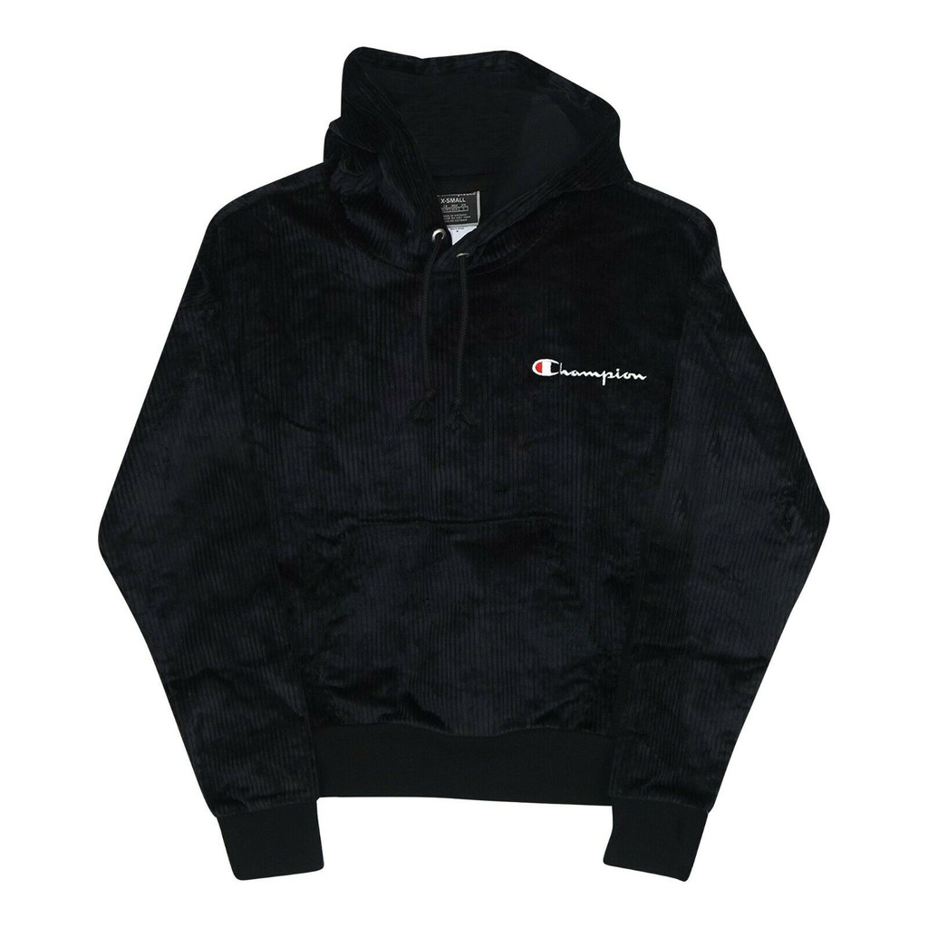 Áo hoodie Champion Corduroy 550261 wl795 màu đen