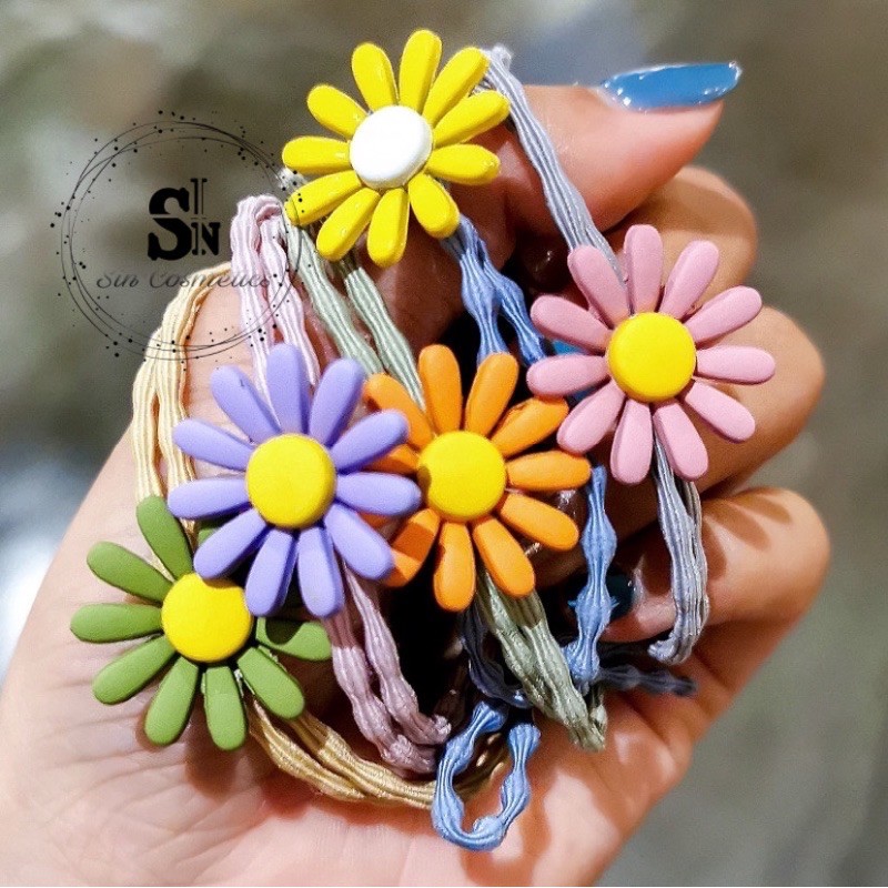 DÂY CỘT TÓC/ BUỘC TÓC HOA CÚC XINH XẮN DỄ THƯƠNG NHIỀU MÀU 🥰