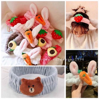 Băng đô cute makeup/ rửa mặt cute