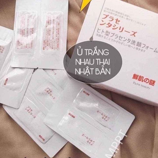 Mặt nạ ủ trắng nhau thai nhật [ 1 hộp 50 gói]