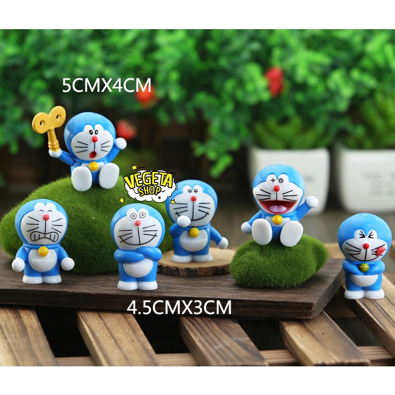 Mô hình Doraemon Doremon - Set 6 tư thế nhân vật Doraemon Doremon - 6cm