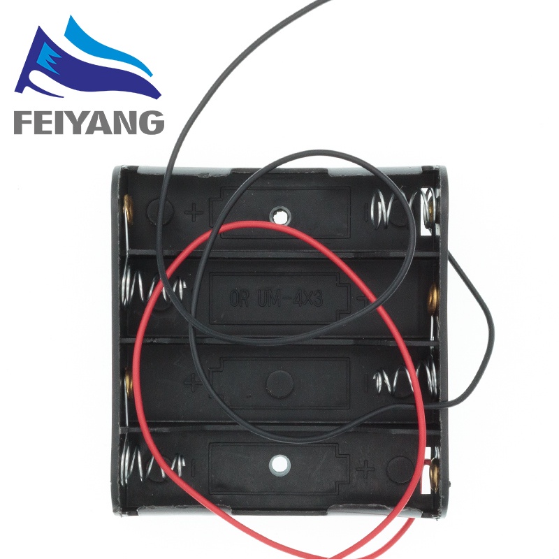 Hộp đựng pin AA/ 18650 3.7V/ 1.5V màu đen chất lượng cao tiện lợi