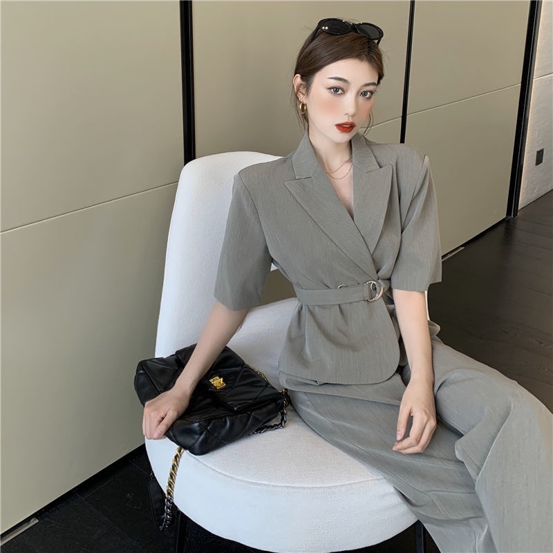 Thời Trang Set Áo Vest Và Quần Tây Lưng Cao 7 Ngày Cho Nữ