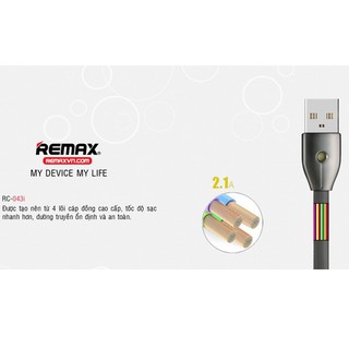Cáp sạc thông minh Remax Lightning Knight RC-043M cổng Micro USB