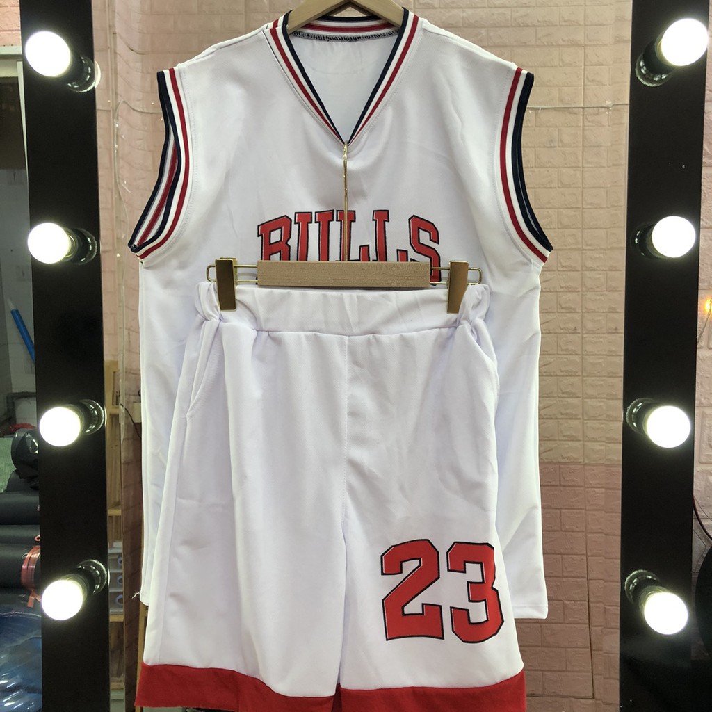 Áo tanktop bóng rổ BULLS 23 - set đồ bộ áo ba lỗ thể thao nam nữ chất lưới