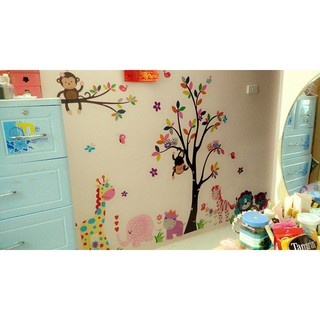 Decal dán tường vườn thú 01