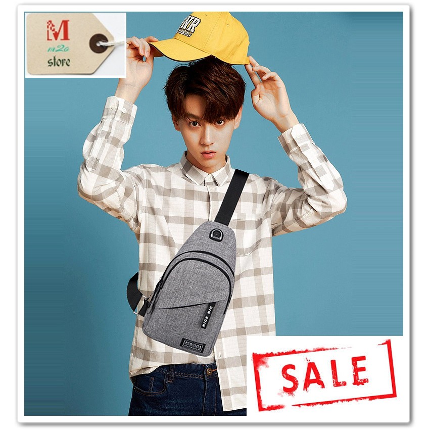 [FREE SHIP 50K TOÀN QUỐC] Túi Đeo Chéo Nam Nữ Khóa Chéo Chống Nước Chất Liệu Vải Cotton 2019 - M06 | BigBuy360 - bigbuy360.vn