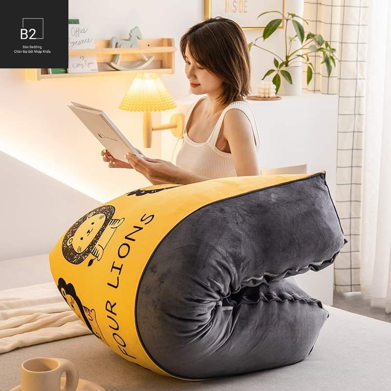 Gối tựa đầu giường họa tiết ngộ nghĩnh cho bé , gối tựa lưng trang trí phòng ngủ size 1m5 và 1m8