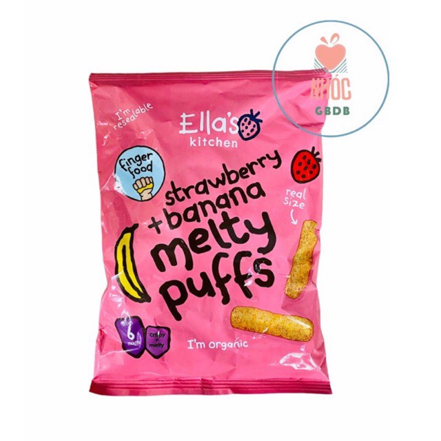 Bánh ăn dặm hữu cơ Organic Ella’s Kitchen mini puffs cho bé 6m+ (Air UK)