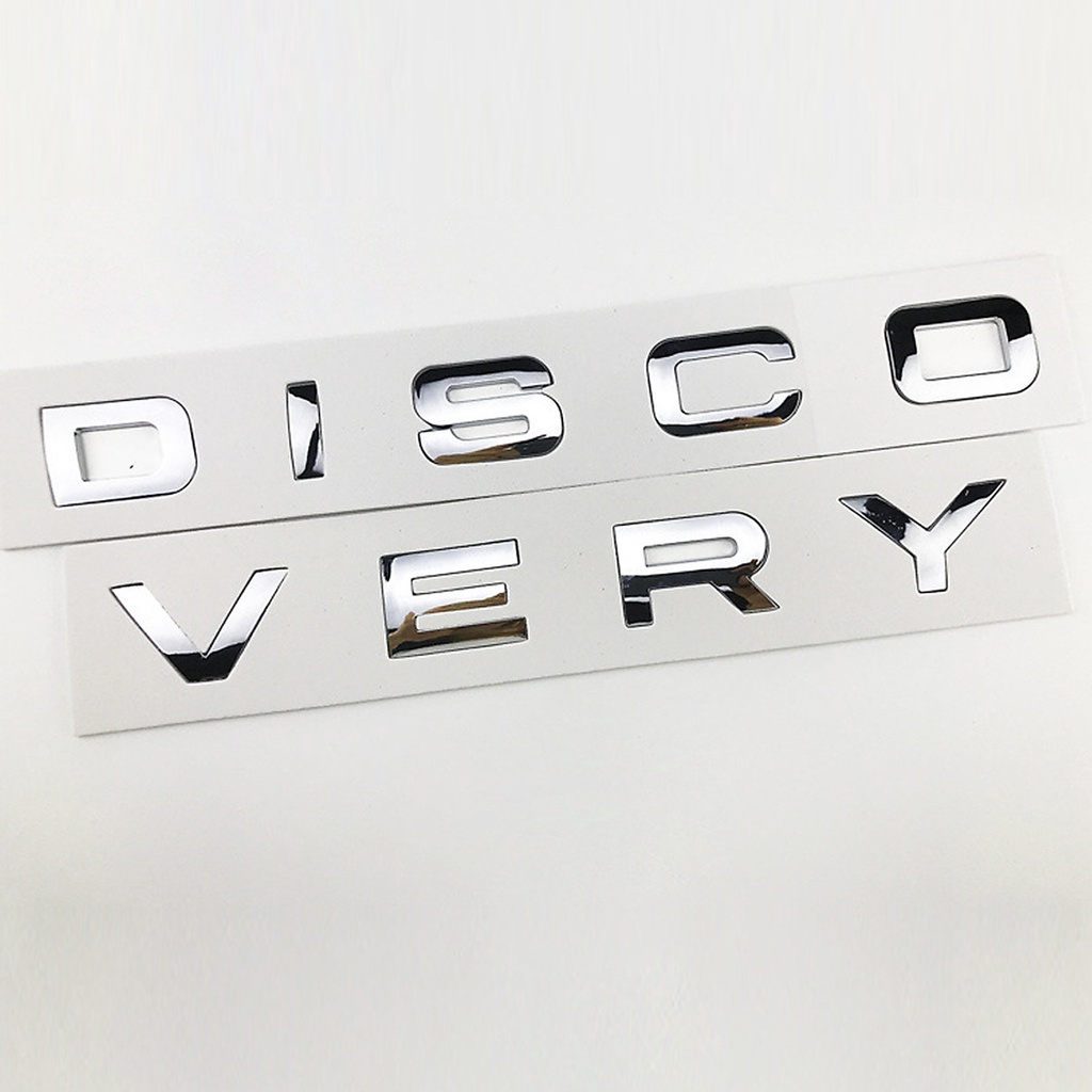 Chữ DISCOVERY 3D mạ crom màu bạc nổi trang trí nắp capo hoặc cốp sau ô tô