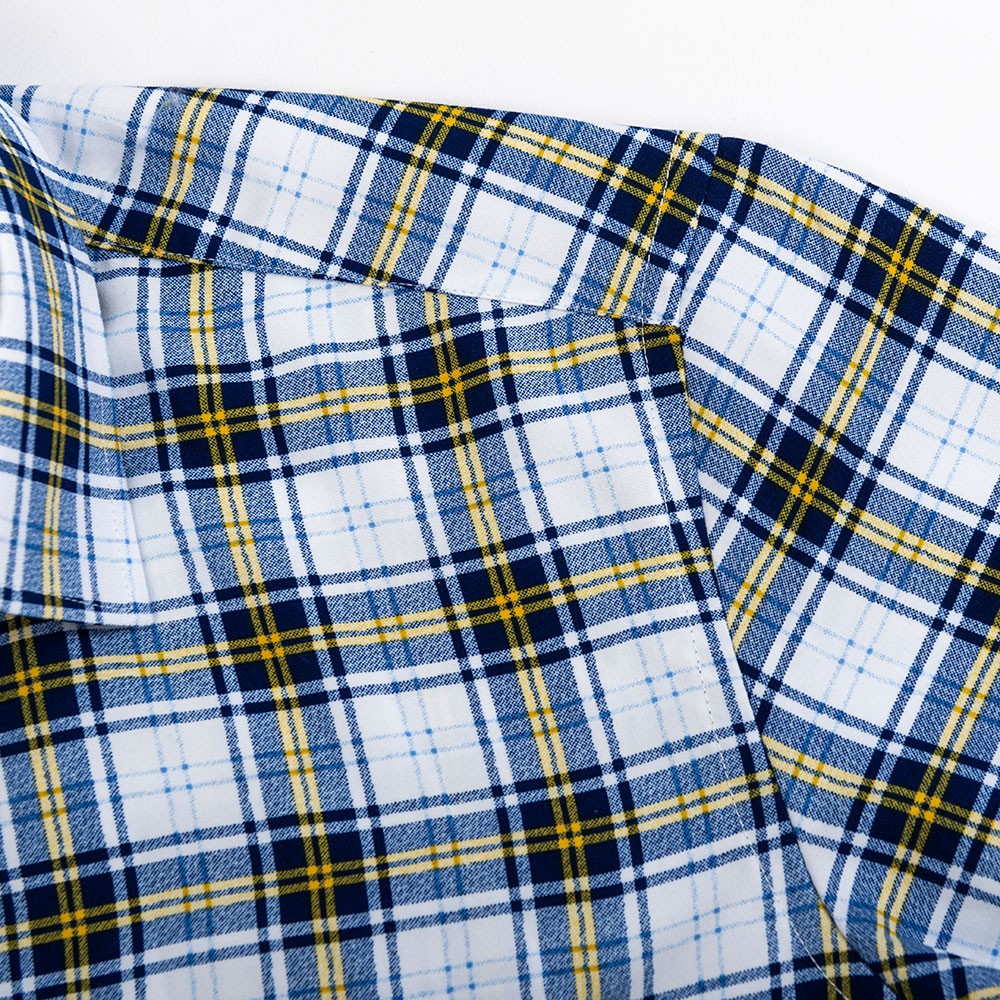 Áo Sơ Mi Nam Công Sở Trung Niên Thương Hiệu ANTON Ngắn Tay Kẻ Caro Xanh Trắng Vải Cotton V820 | BigBuy360 - bigbuy360.vn