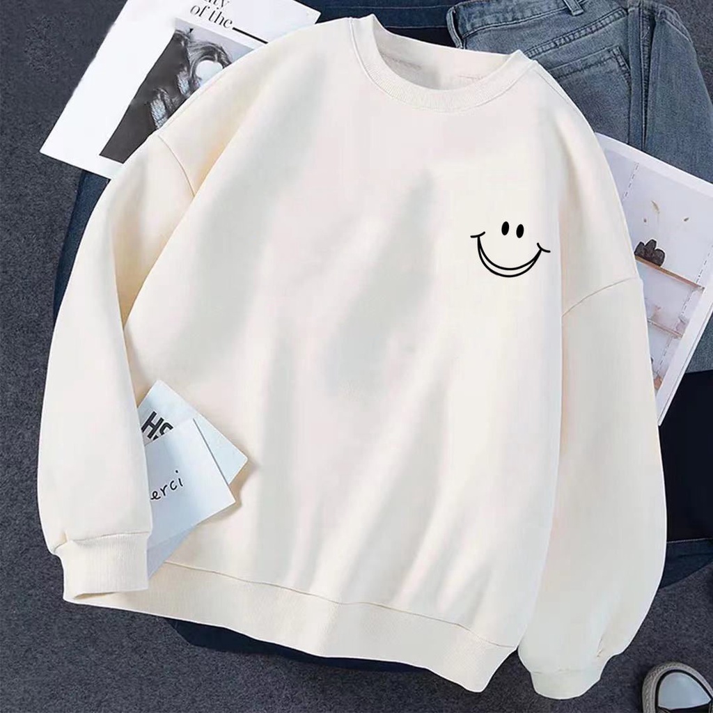 Áo Nỉ Dài Tay Form Rộng Thời Trang Mùa Đông Dành Cho Nữ