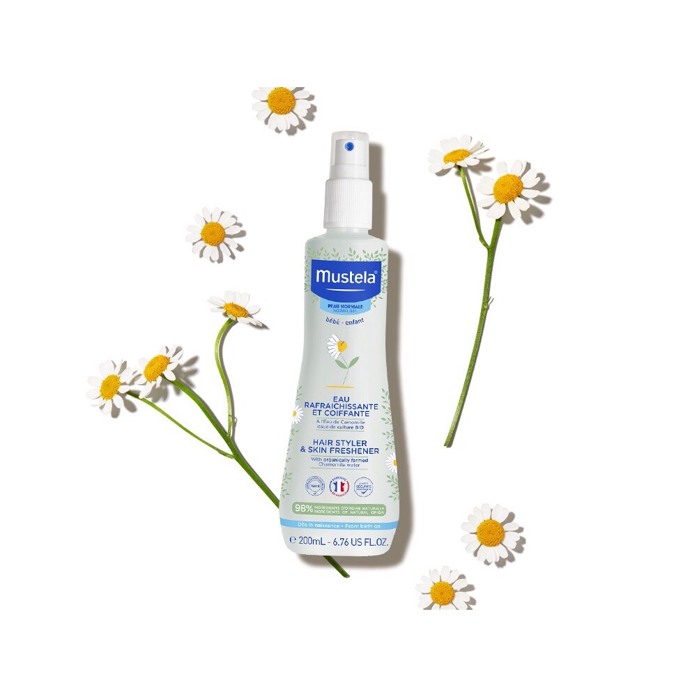 Xịt dưỡng và làm thơm cơ thể - dưỡng mượt tóc cho bé từ sơ sinh Mustela