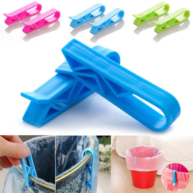 Set 2 kẹp nhựa cố định túi rác tiện lợi
