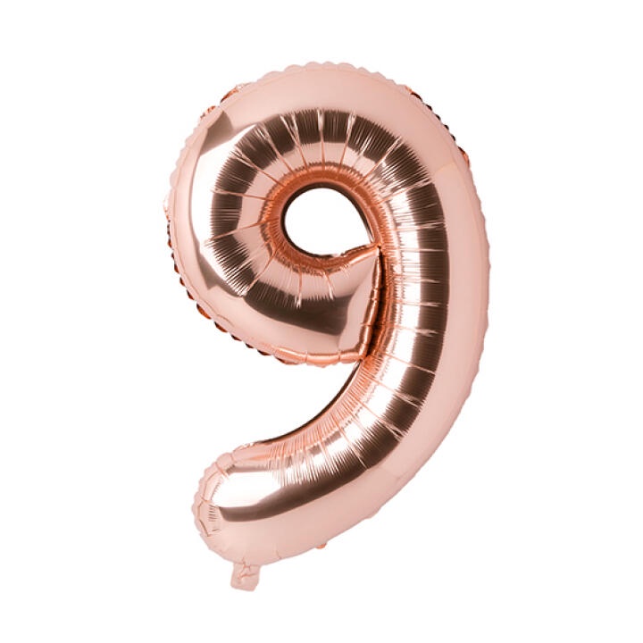 Bong Bóng ARTBOX Hàn Quốc Hình Chữ Số 9 Màu Vàng Hồng (Lớn)