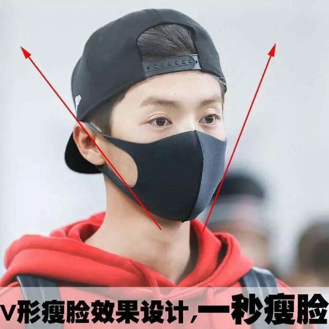 Khẩu trang màu đen có thể giặt sạch và tái sử dụng