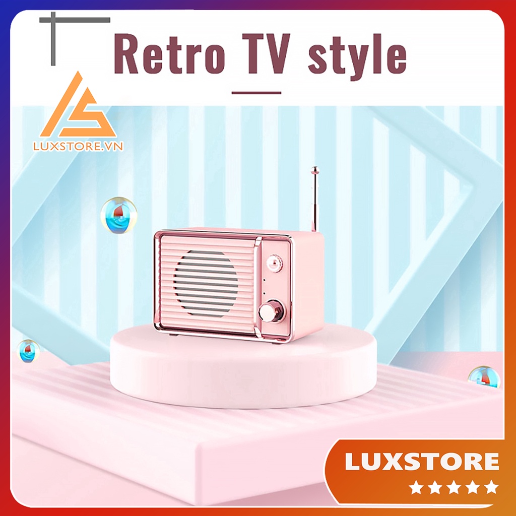 LOA BLUETOOTH MINI DW01 PHONG CÁCH RETRO DỄ THƯƠNG ÂM THANH SIÊU TRẦM SANG TRỌNG DECOR GÓC LÀM VIỆC – LUXSTORE