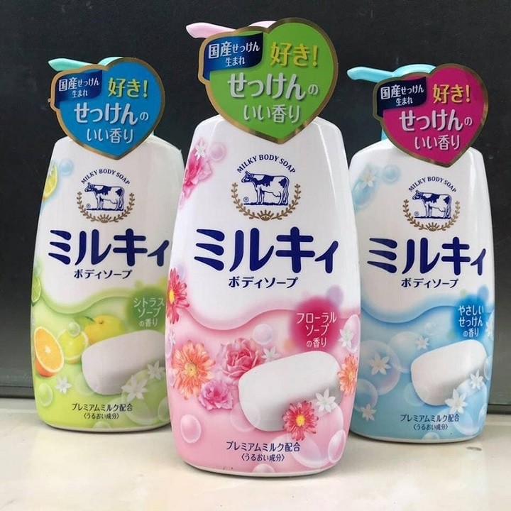 Sữa tắm sữa bò milky body soap cow 550ml Hàng Nội Địa Nhật