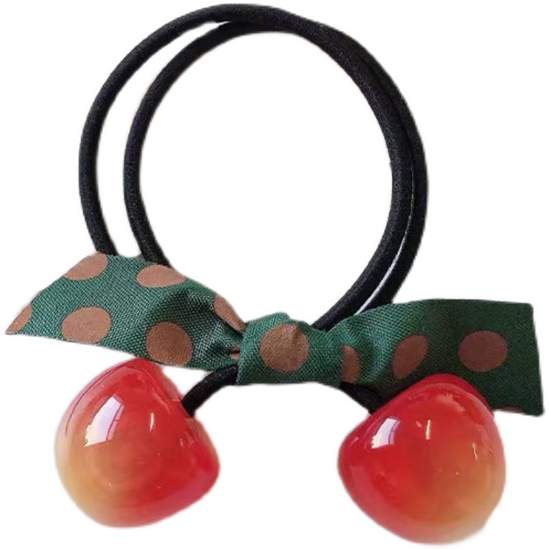 Autum98 Dây buộc tóc tóc hình quả cherry đáng yêu xinh xắn dành cho nữ (B3-4-4)