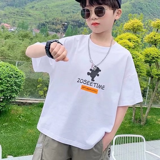 Áo thun BXPB ngắn tay dáng rộng thời trang mùa hè Hàn Quốc dành cho bé 4-15 tuổi