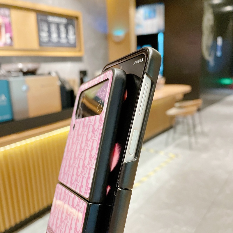 Ốp Điện Thoại Mặt Kính Thời Trang Cho Samsung Galaxy Z Flip4 Flip 3 5G ZFlip3