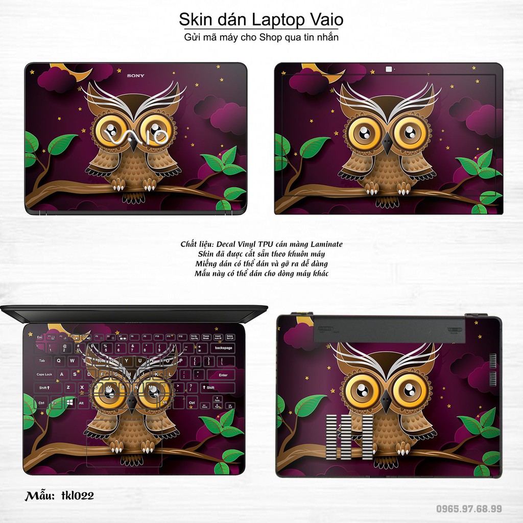 Skin dán Laptop Sony Vaio in hình thiết kế _nhiều mẫu 5 (inbox mã máy cho Shop)