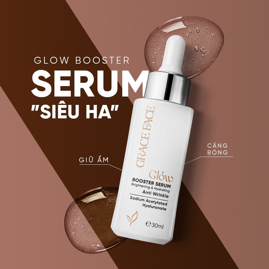 Serum siêu HA căng bóng dưỡng trắng chống nhăn Grace Face Glow Booster Serum 30ml