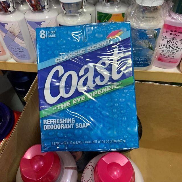 [ Lốc 8 cục * 113g ]Xà Bông Cục Coast - Mỹ