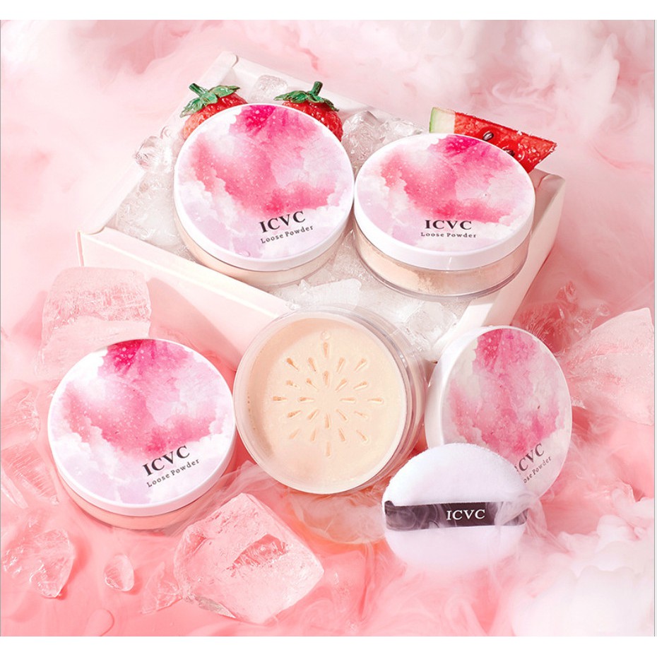 BỘT Phấn Phủ MÂY HỒNG Mịn Da ICVC 5208 Chính Hãng Nội Địa