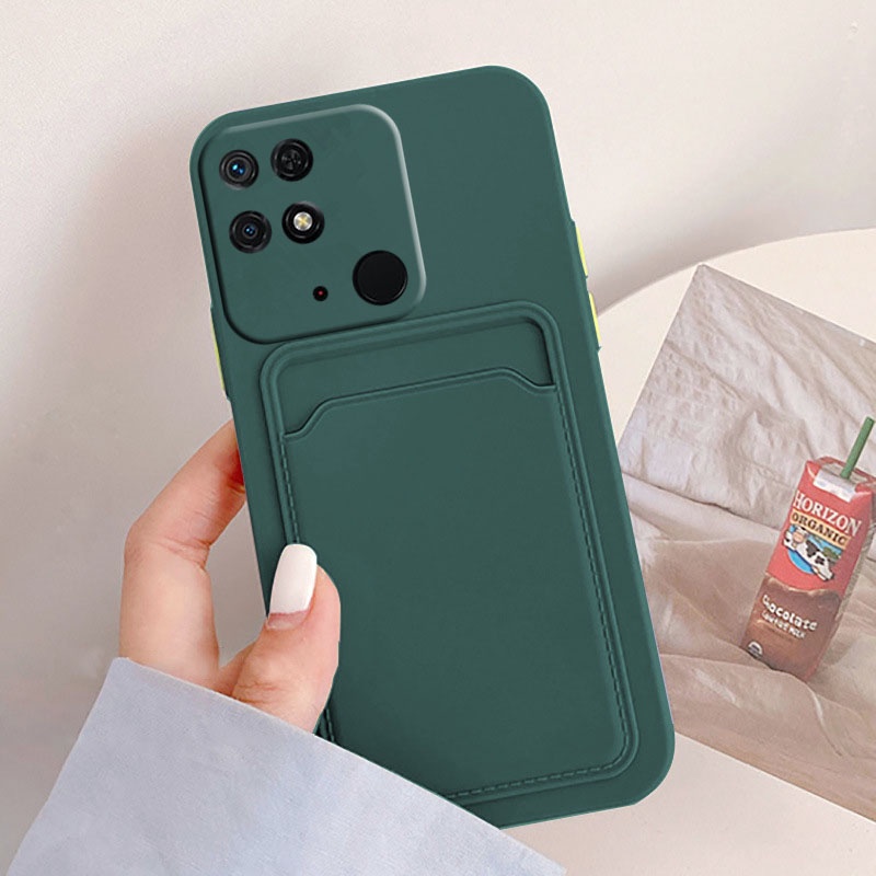 Ốp Điện Thoại TPU Mềm Dạng Ví Đựng Thẻ Cho Xiaomi Redmi 10C 10 10A 11T Pro Poco X3 GT M3 M4