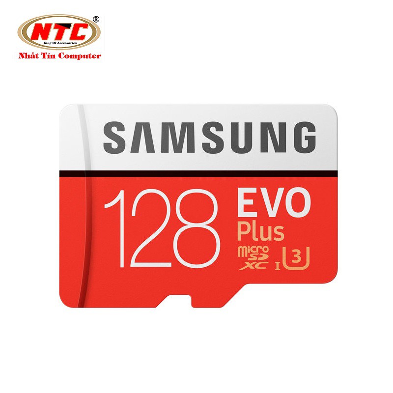 Thẻ nhớ MicroSDXC Samsung Evo Plus 128GB U3 4K R130MB/s W60MB/s kèm adapter 2022 (trắng)