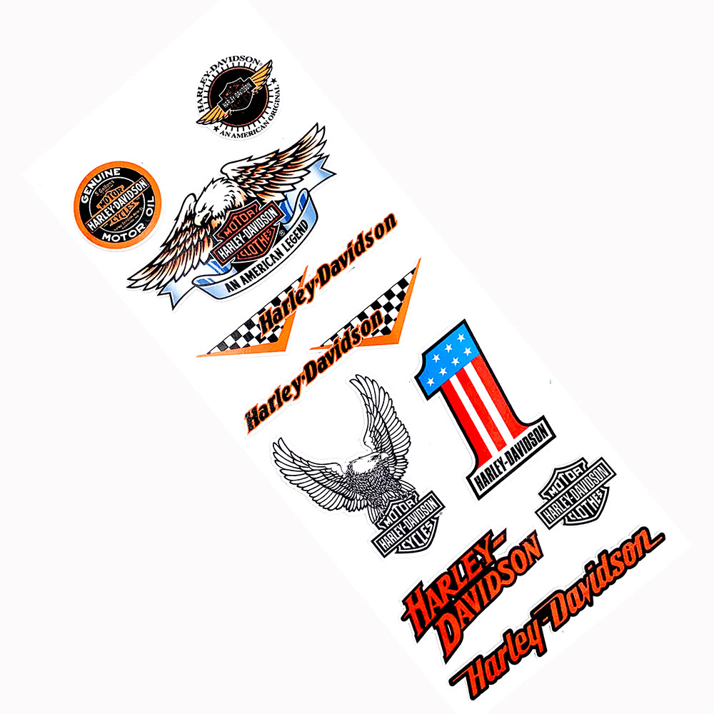 Nhãn dán phản quang họa tiết Harley-Davidson trang trí mũ bảo hiểm