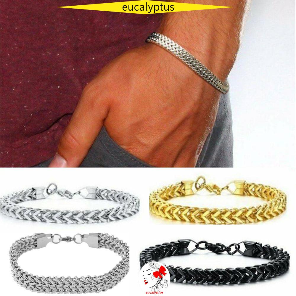 Chuỗi Rắn Màu EUPUS|Vòng Tay Mắc Xích Thép Không Gỉ Màu Đen