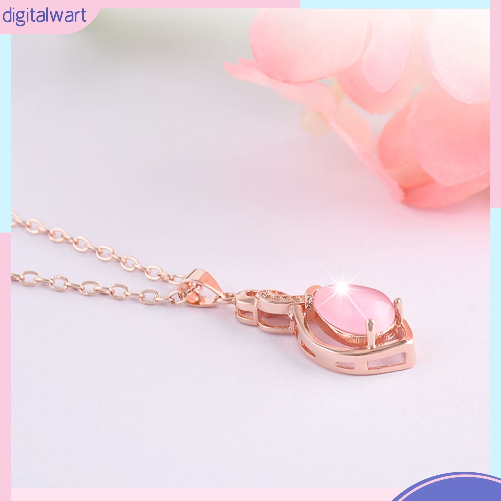 Dây Chuyền Mặt Tròn Đính Đá Thời Trang Cho Nữ