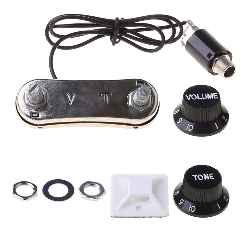 Cầu Pickup Đàn Guitar Violin Đơn Giản Có Núm Điều Chỉnh Âm Lượng