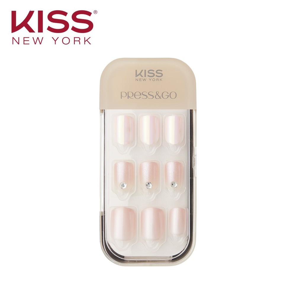 Bộ 30 Móng Tay Gel Tự Dán Press & Go Kiss New York Nail Box - Melting Pink 